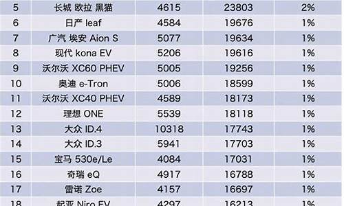 新能源汽车销量排行_新能源汽车销量排行榜